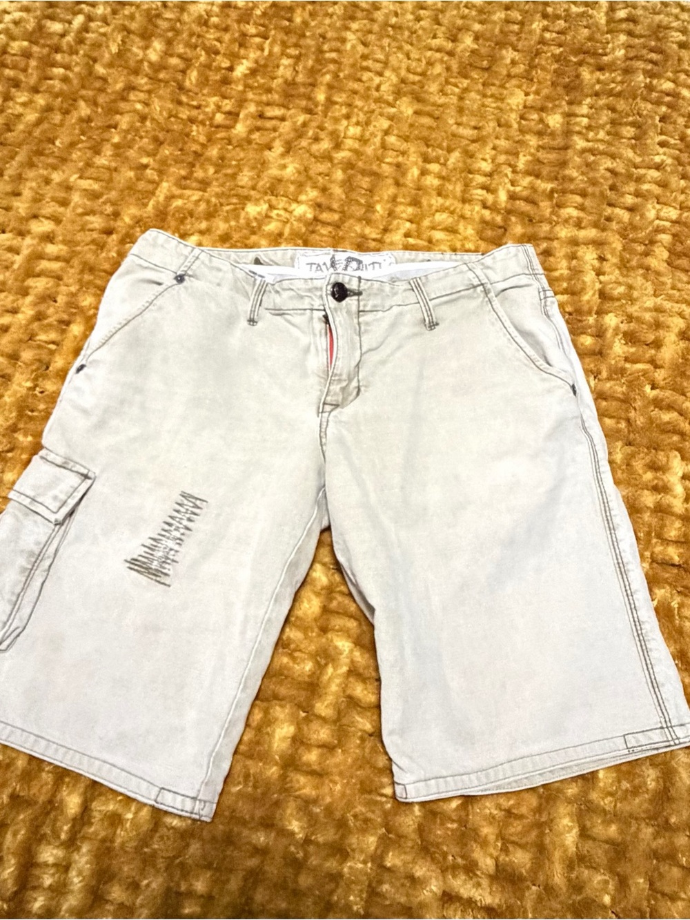 Women's Jimmy Tavertini Light Cream Cargo Shorts